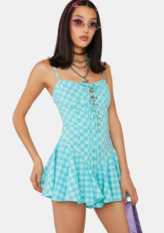Turquoise First Move Mini Dress