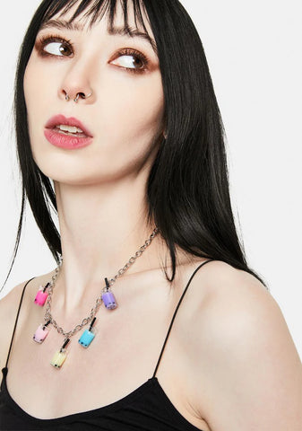 Just A Sip Boba Charm Necklace