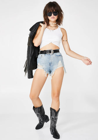 Adulting Is Hard Denim Shorts