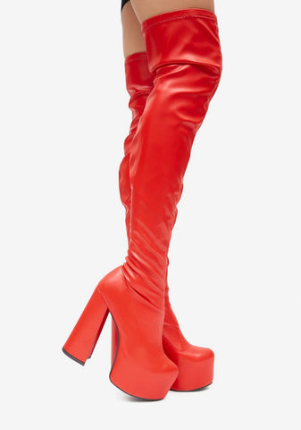 Red Havasu Platform Boots