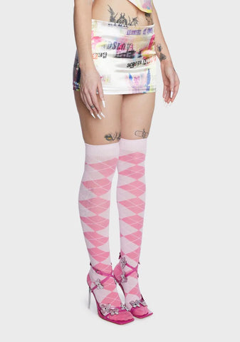 Renaissance Cherub Satin Pelmet Mini Skirt