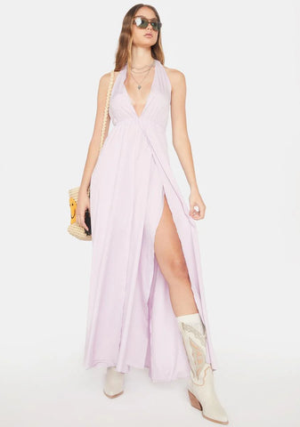 Cherish Me Halter Maxi Dress