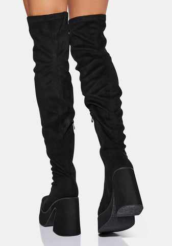 Suede Damar Thigh High Boots