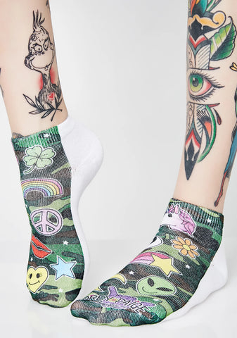 Patched 4 Life Ankle Socks