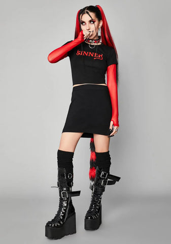 Down To Sin Layered Graphic Tee