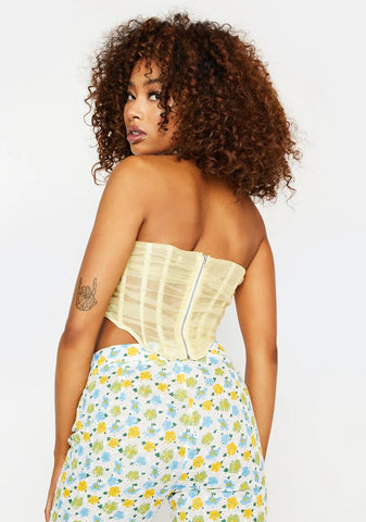 Lemon Fairy Chateau Organza Corset Top