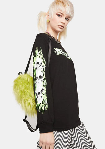 Skull Trio Long Sleeve Graphic Tee