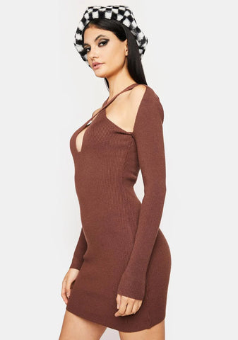 Mocha Road To Vegas Mini Dress