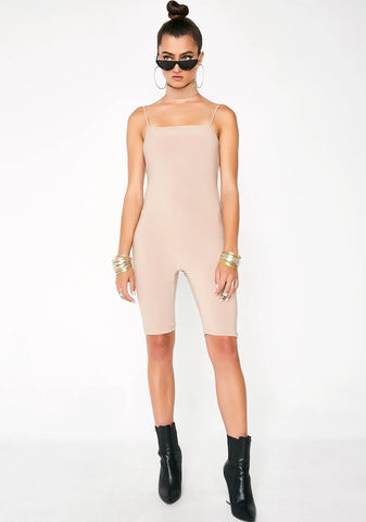 Mocha So Devious Tank Jumpsuit