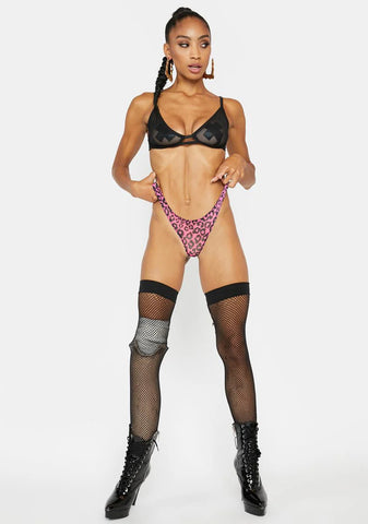 Sweet Atomic Kitten High Leg Thong