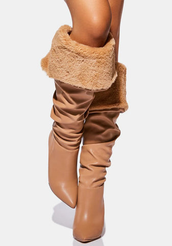 Camel Brooklyn Baby Knee High Boots