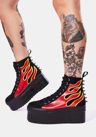 Universe On Fire Platform Boots