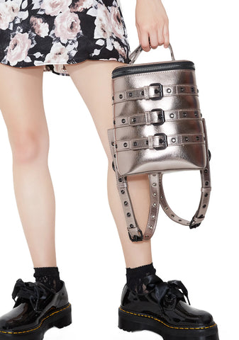 Metallic Buckle Down Backpack