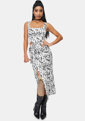 Dalmatian Print Corset Top