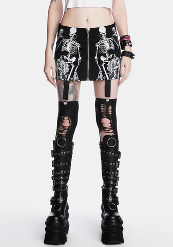 Into The Crypt Mini Skirt
