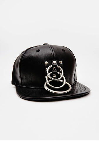 Vegan Leather O-Ring Baseball Hat
