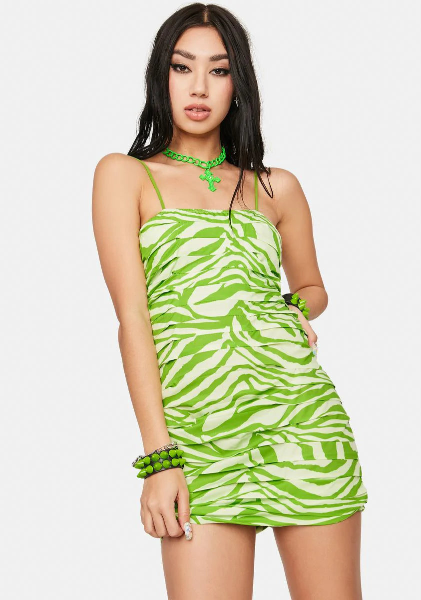 Atomic Wild Side Pleated Mini Dress