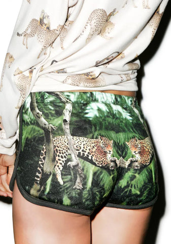 Cheeky Cheetah Track Shorts