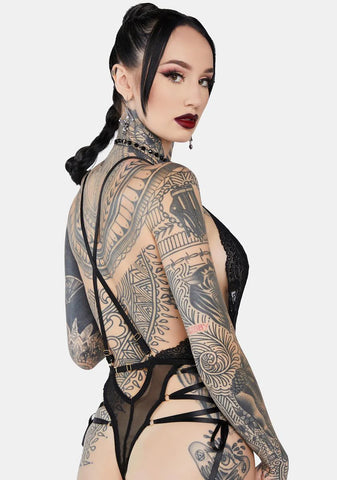 Sloan Lace Plunge Teddy