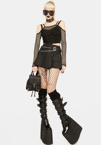 Fishnet Corset Crop Top