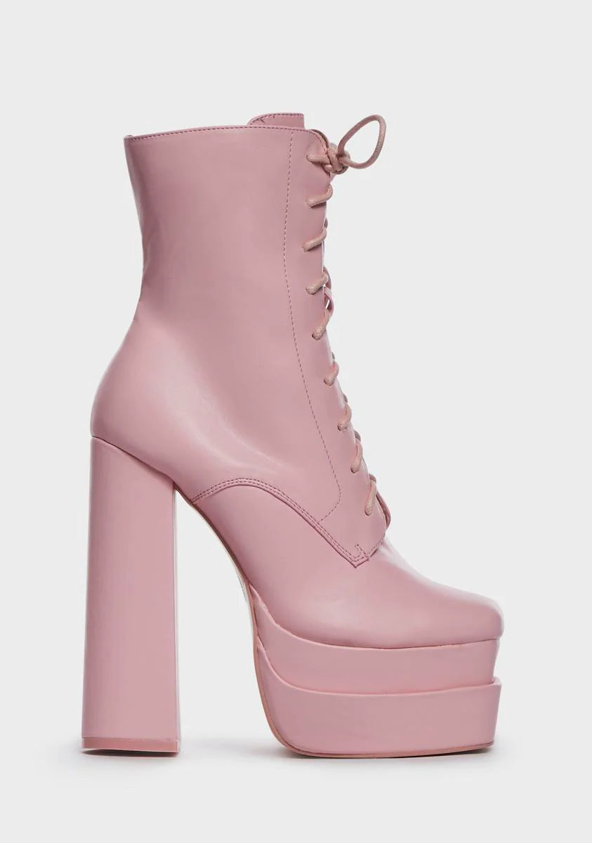 Pink Jupiter Platform Boots