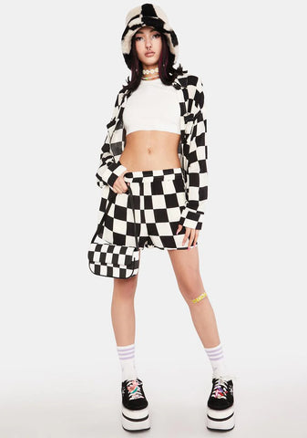 Quite Impressed Checkered Shorts