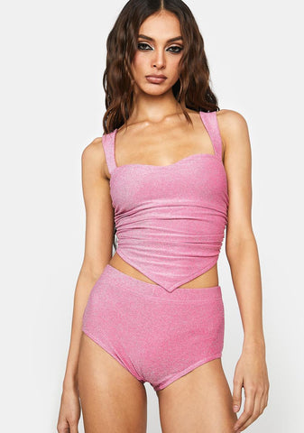 Pink Glitter Hot Shorts