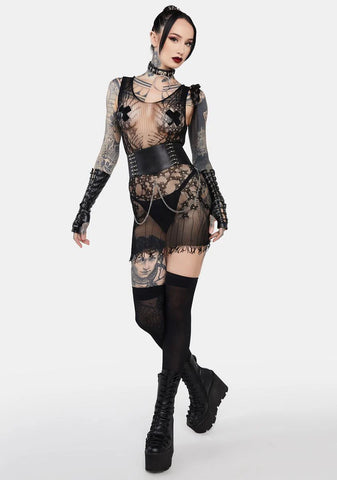 Sparks Fly Fishnet Chemise