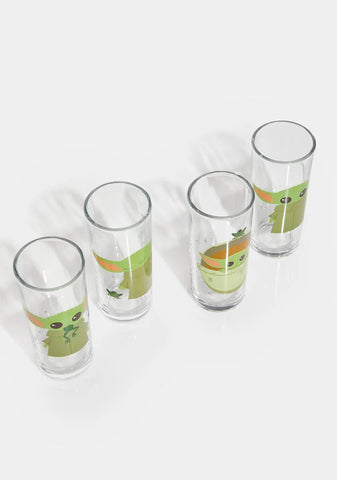 The Child Frog 4-Piece Glass Cup Set