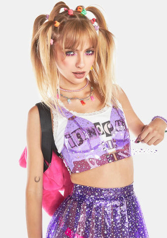 Violet Chasing Starlight Vinyl Bustier