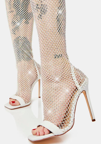 Scorpius Diamante Thigh-High Heels
