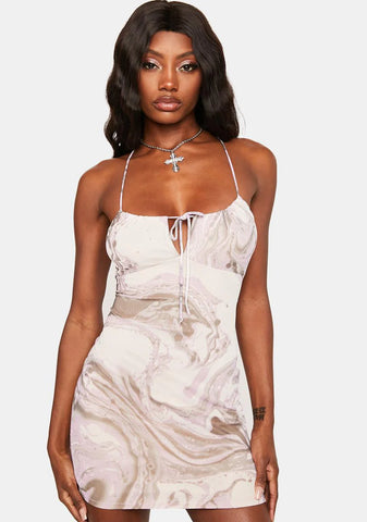 Lavender No Illusions Mesh Mini Dress
