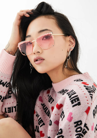 Ruby Clear Vision Rectangle Sunglasses