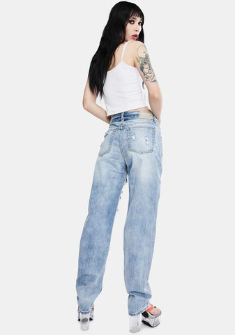 Indigo Raider Super Trash Rebound Mid Rise Jeans