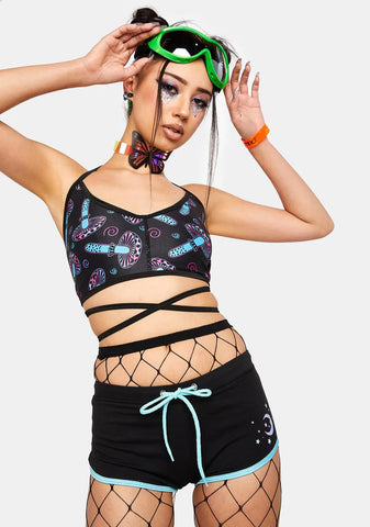 Under The Shroom Sky Dolphin Booty Shorts