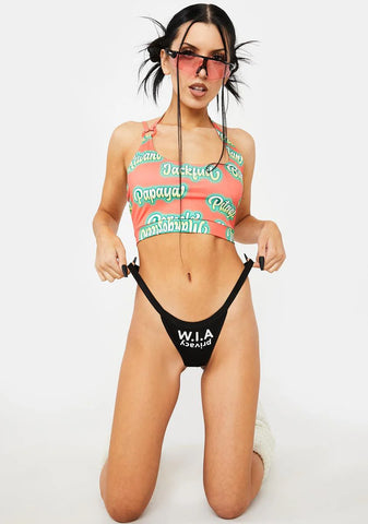 No Privacy Reflective Thong