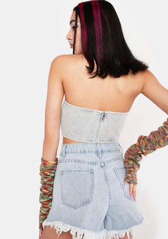 Bending The Rules Denim Shorts