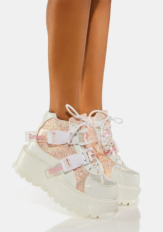 White Slacker-50 Holographic Boots