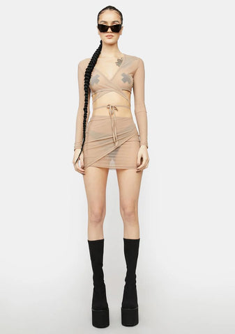 Whiskey Wonderlust Sheer Skirt Set