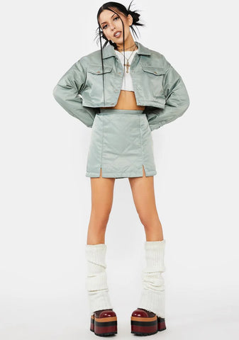 Street Smarts Quilted Mini Skirt