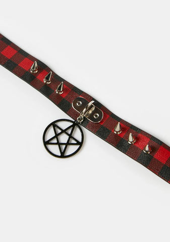 Honorary Member Plaid Choker