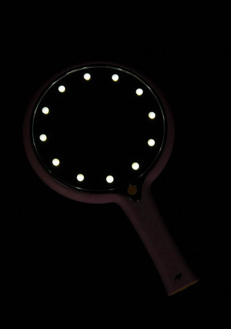 Lavender LED Light Hand Mirror