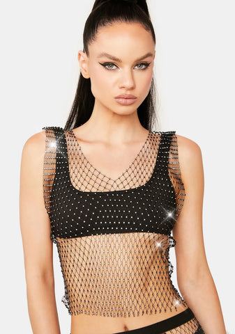 Puttin' On The Glitz Crop Top
