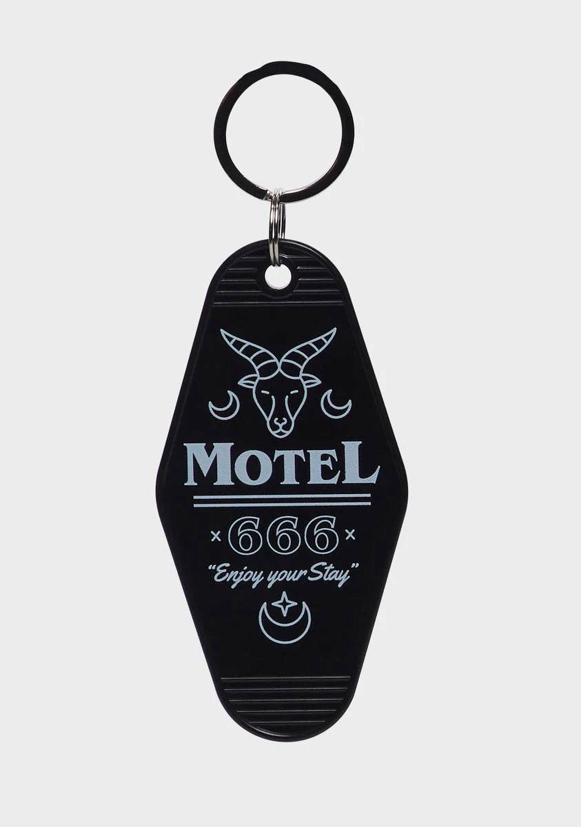 Motel 666 Motel Keychain