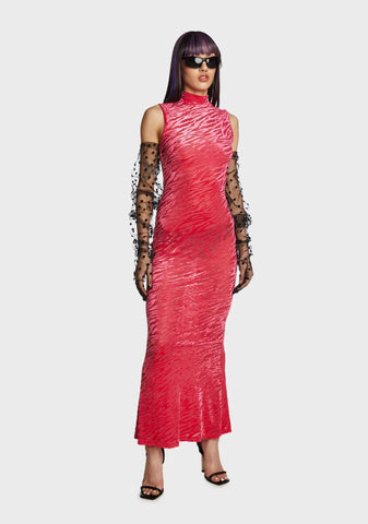 Lana Fitted High Neck Dress