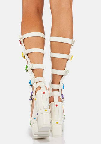 Rainbow Nightcall Hi Platform Heels