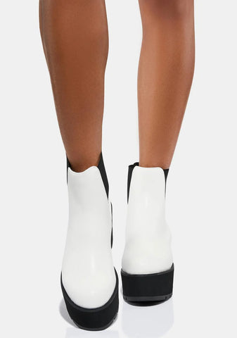 White Jubal Ankle Boots