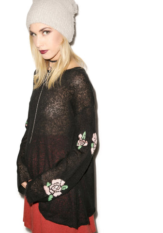 Painting The Roses Roadie Sweater - Black