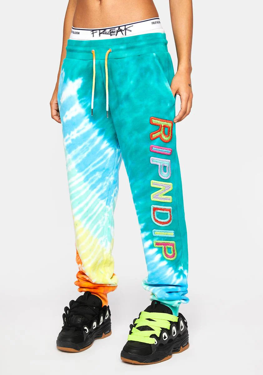 Teal Prisma Tie Dye Sweatpants