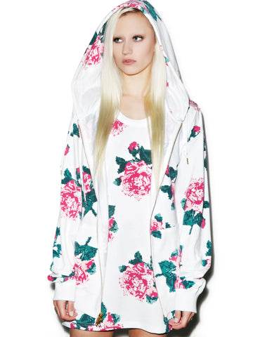 8Bit Floral Hoodie
